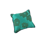 Coussin Vert Fleur et Rayures