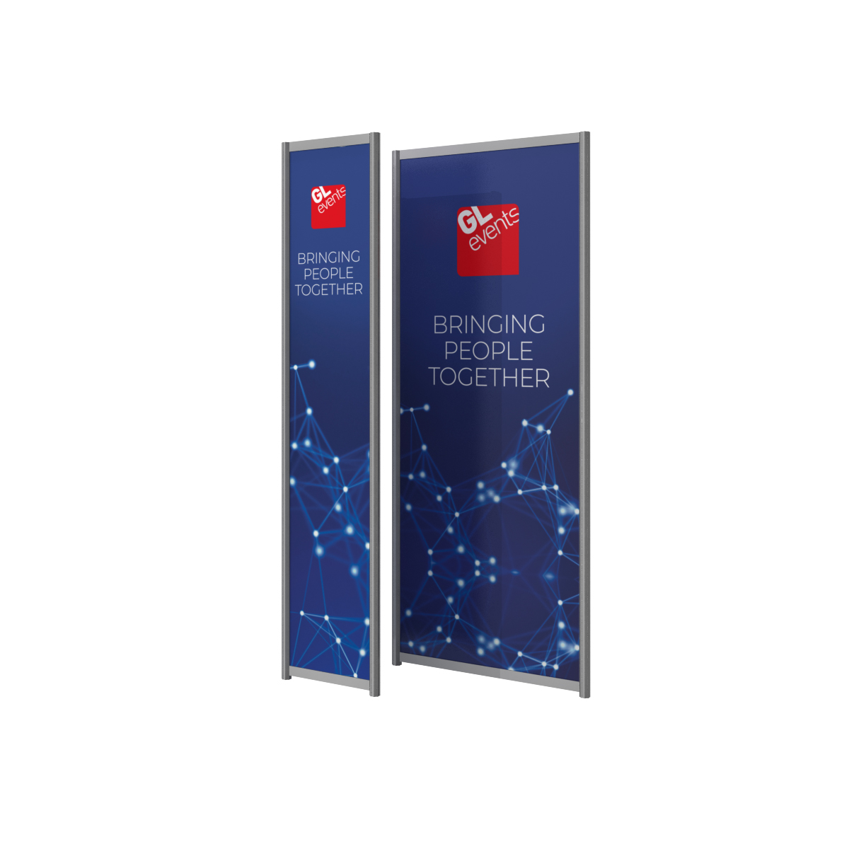 Cloison structure aluminium remplissage signalétique H2500 mm (hauteur standard)