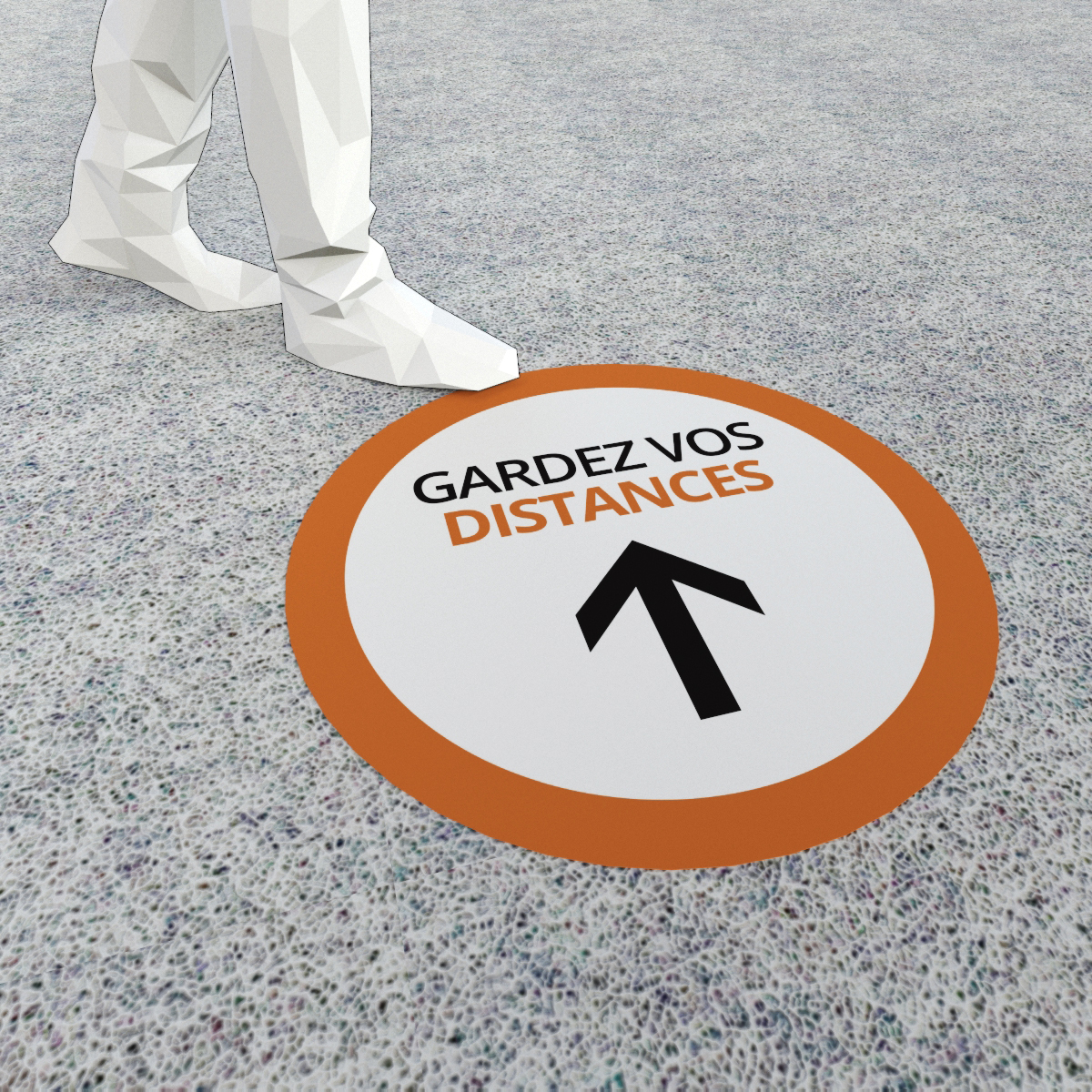 Marquage au sol rond