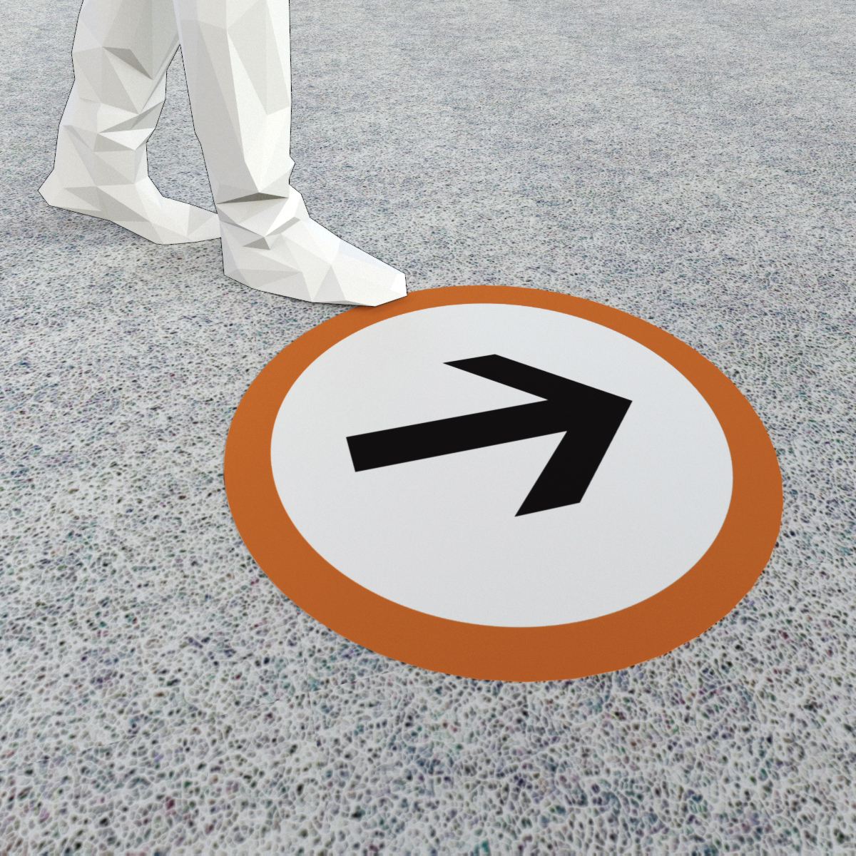 Marquage au sol rond